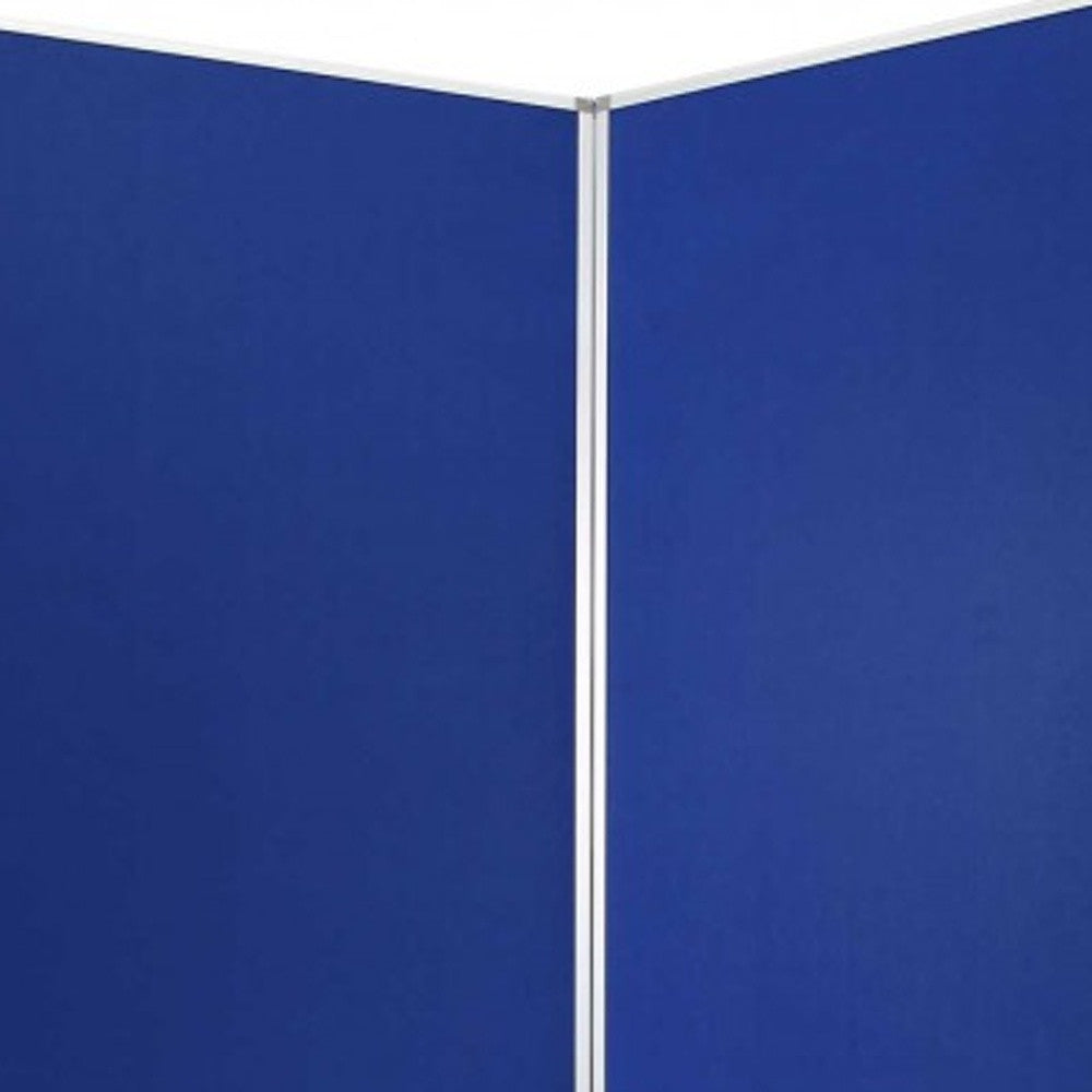 71" Blue Iron Folding Nine Panel Screen Room Divider