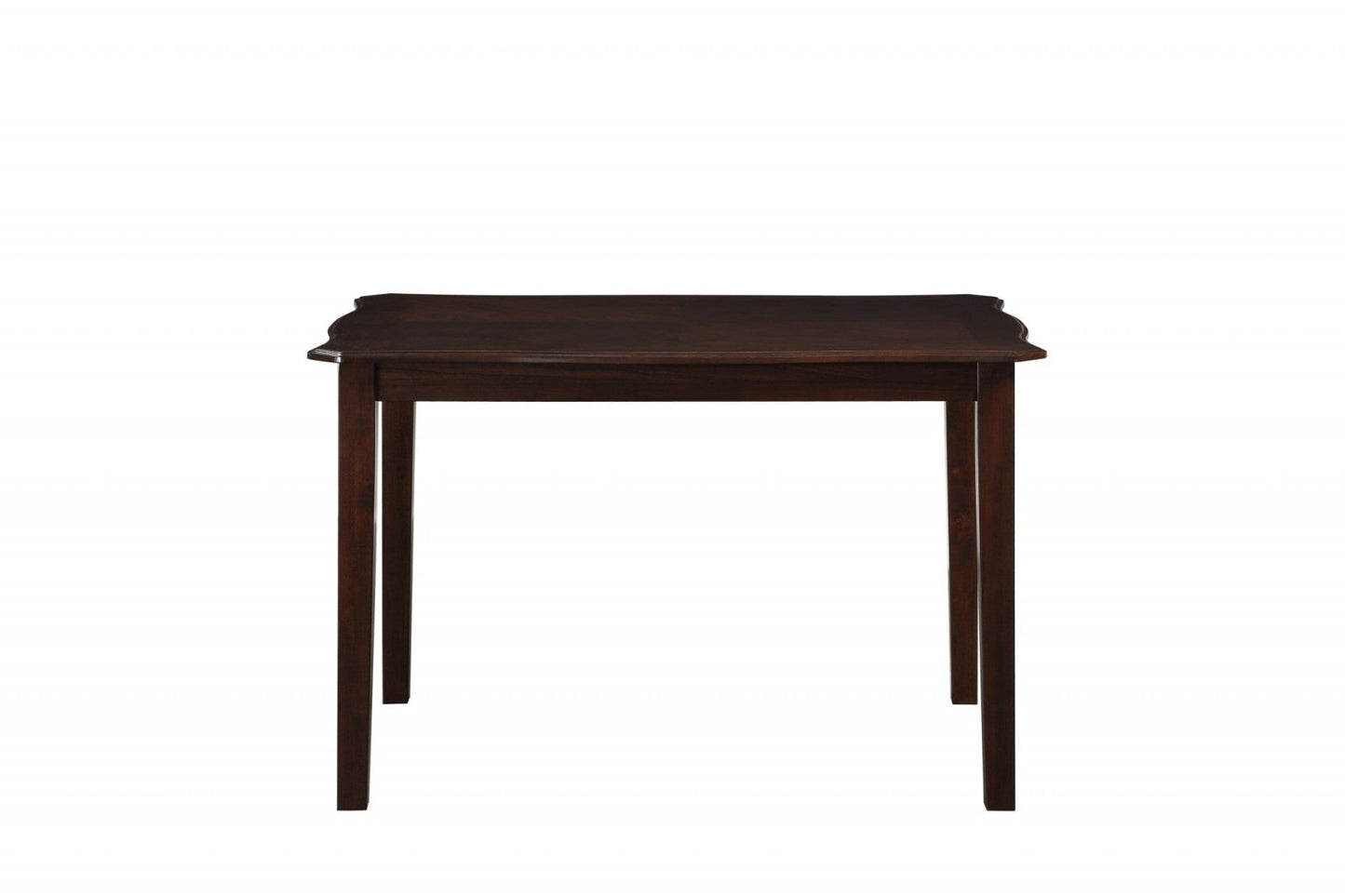 Homeroots 5Pc Black Leatherette And Espresso Dining Set