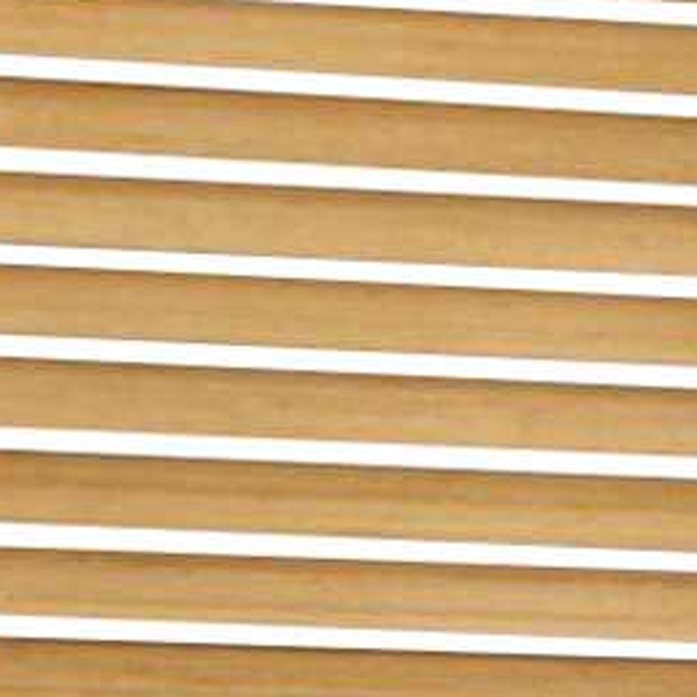 67" Natural Wood Folding Three Panel Screen Room Divider