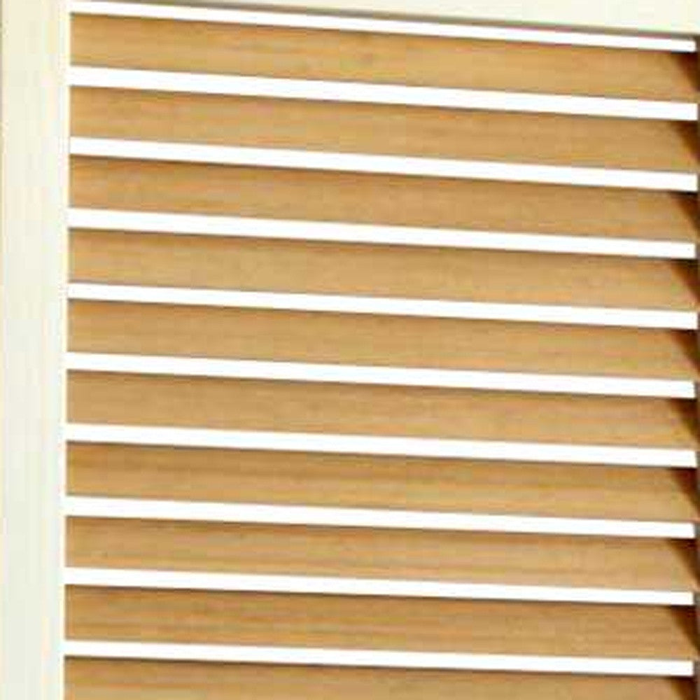 67" Natural Wood Folding Three Panel Screen Room Divider