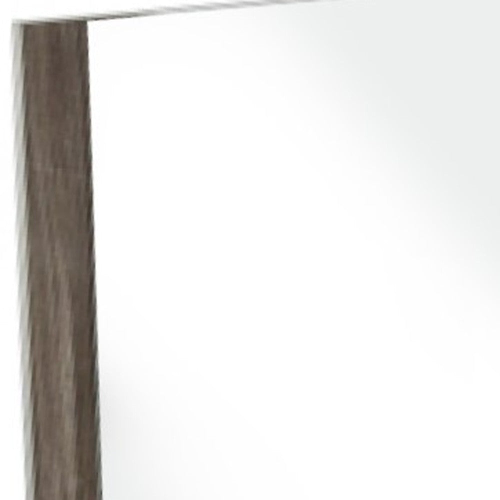 41" Gray Wood Framed Mounted Dresser Mirror