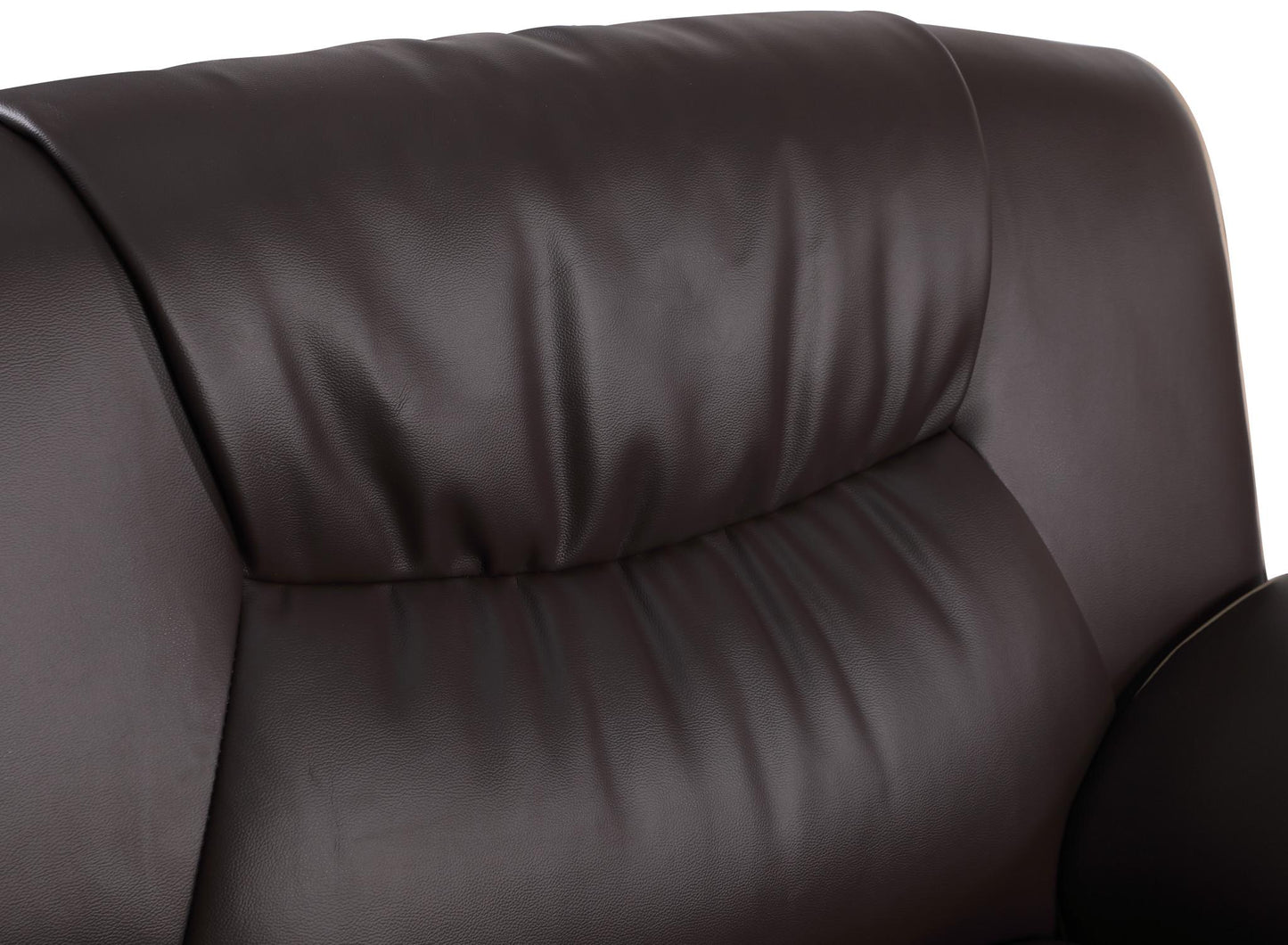 47" Brown And Silver Leather Match Club Chair