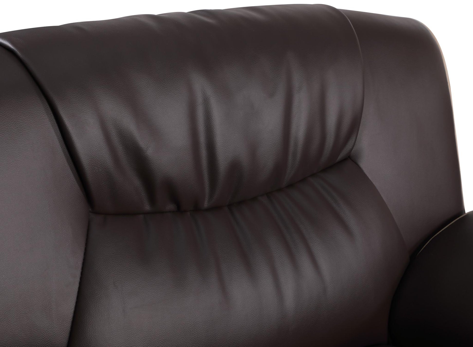 47" Brown And Silver Leather Match Club Chair
