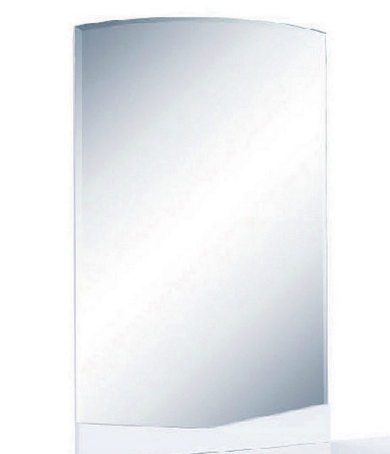 43" White Dresser Mount Frameless Bathroom Vanity Mirror