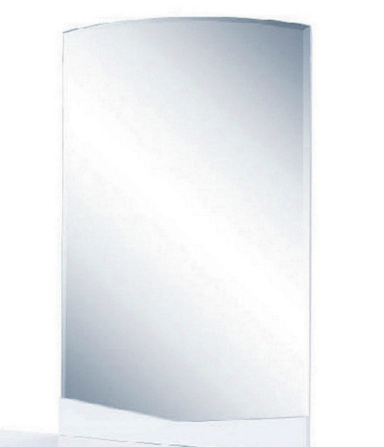 43" White Dresser Mount Frameless Bathroom Vanity Mirror