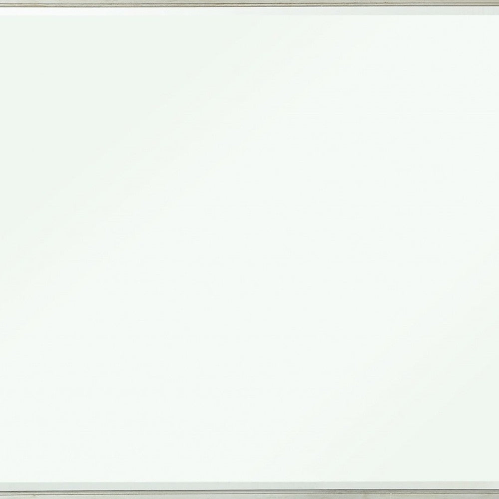 42" Silver Wood Framed Mounted Dresser Mirror