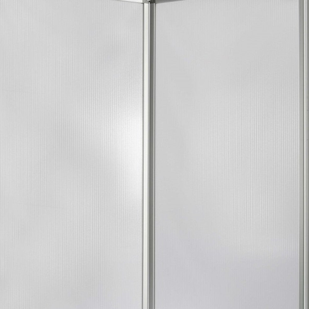 71" Clear Iron Folding Six Panel Screen Room Divider