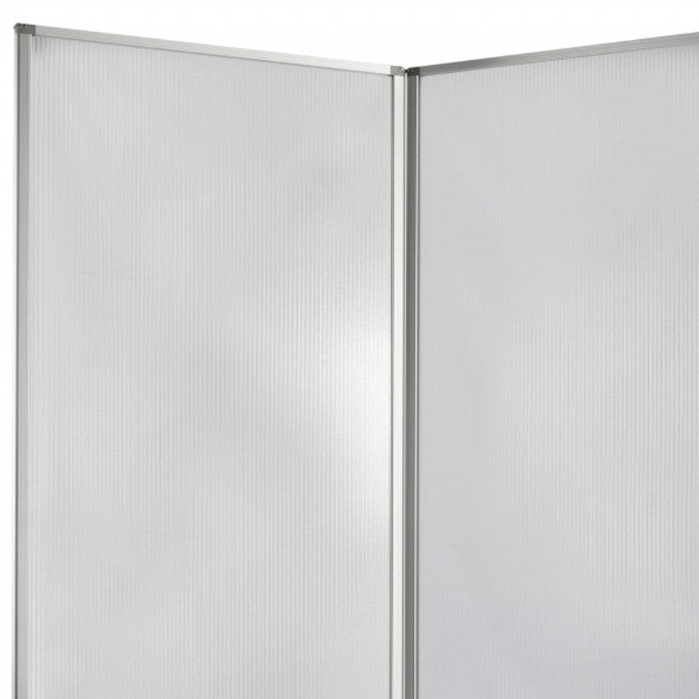 71" Clear Iron Folding Six Panel Screen Room Divider