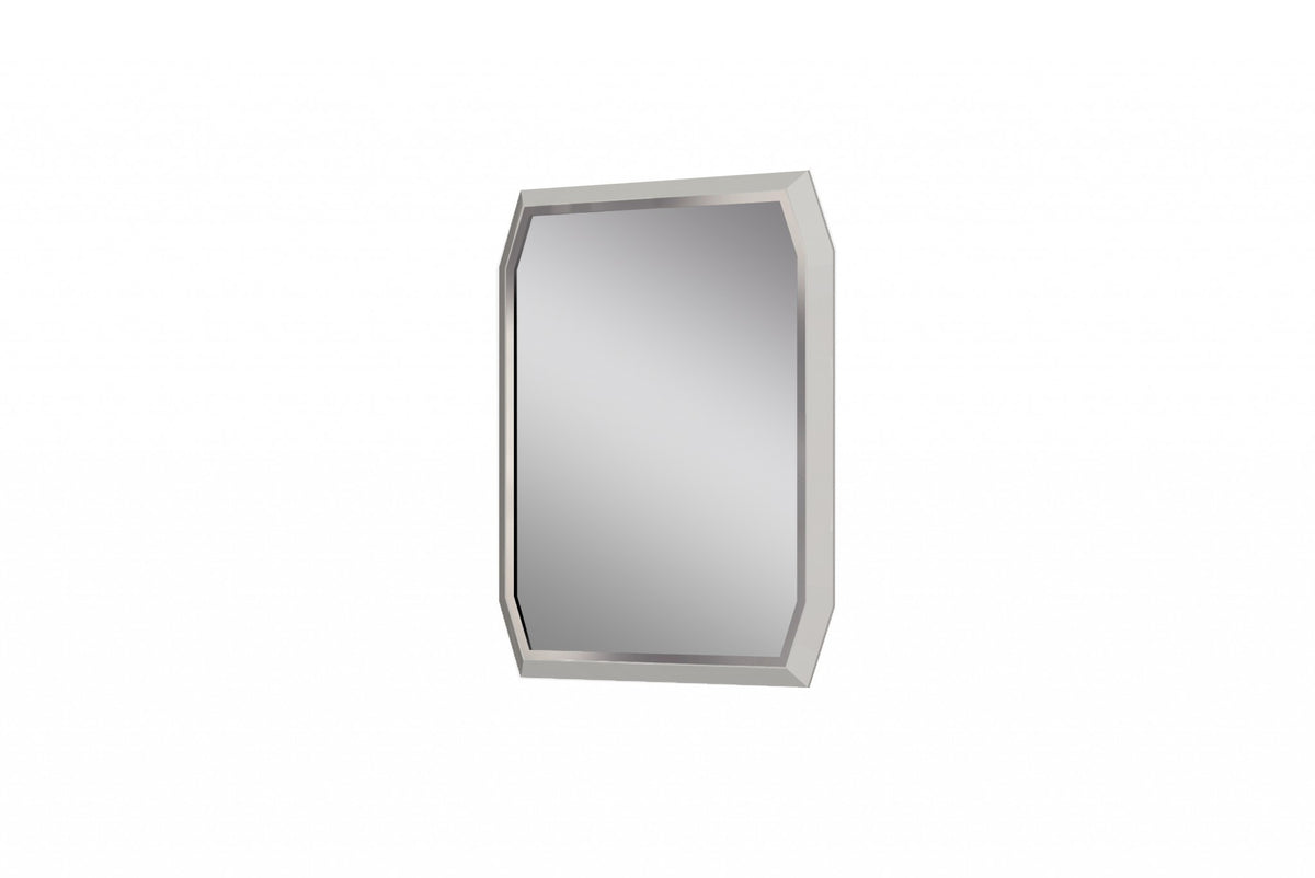49" Taupe Abstract Glass Framed Accent Mirror