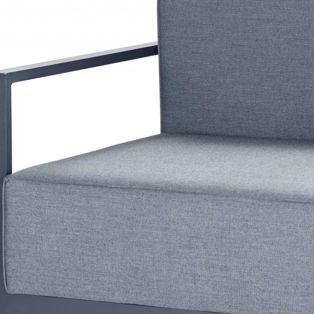39" Gray Fabric Arm Chair