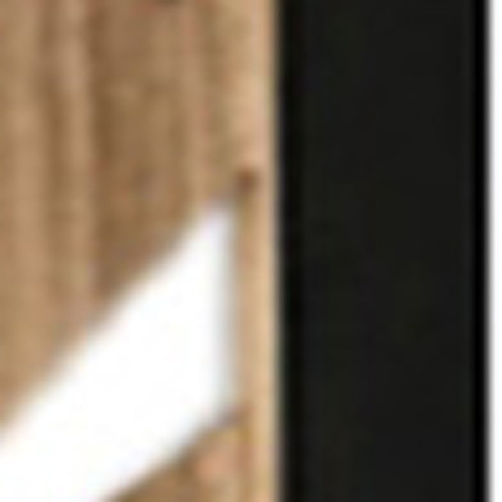 67" Brown Solid Wood Folding Three Panel Screen Room Divider