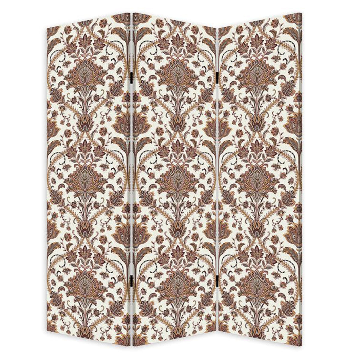 72" Green Folding Three Panel Screen Room Divider