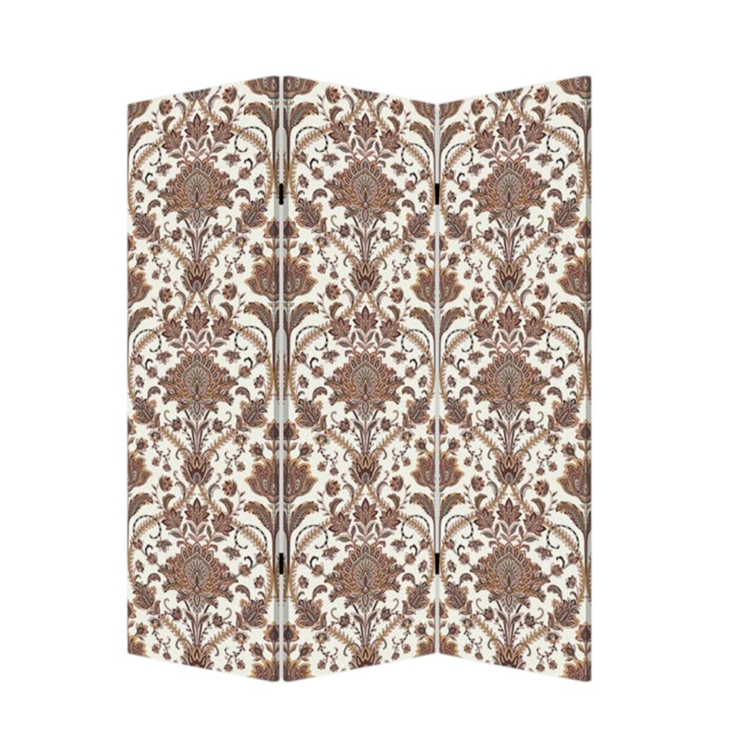 72" Green Folding Three Panel Screen Room Divider