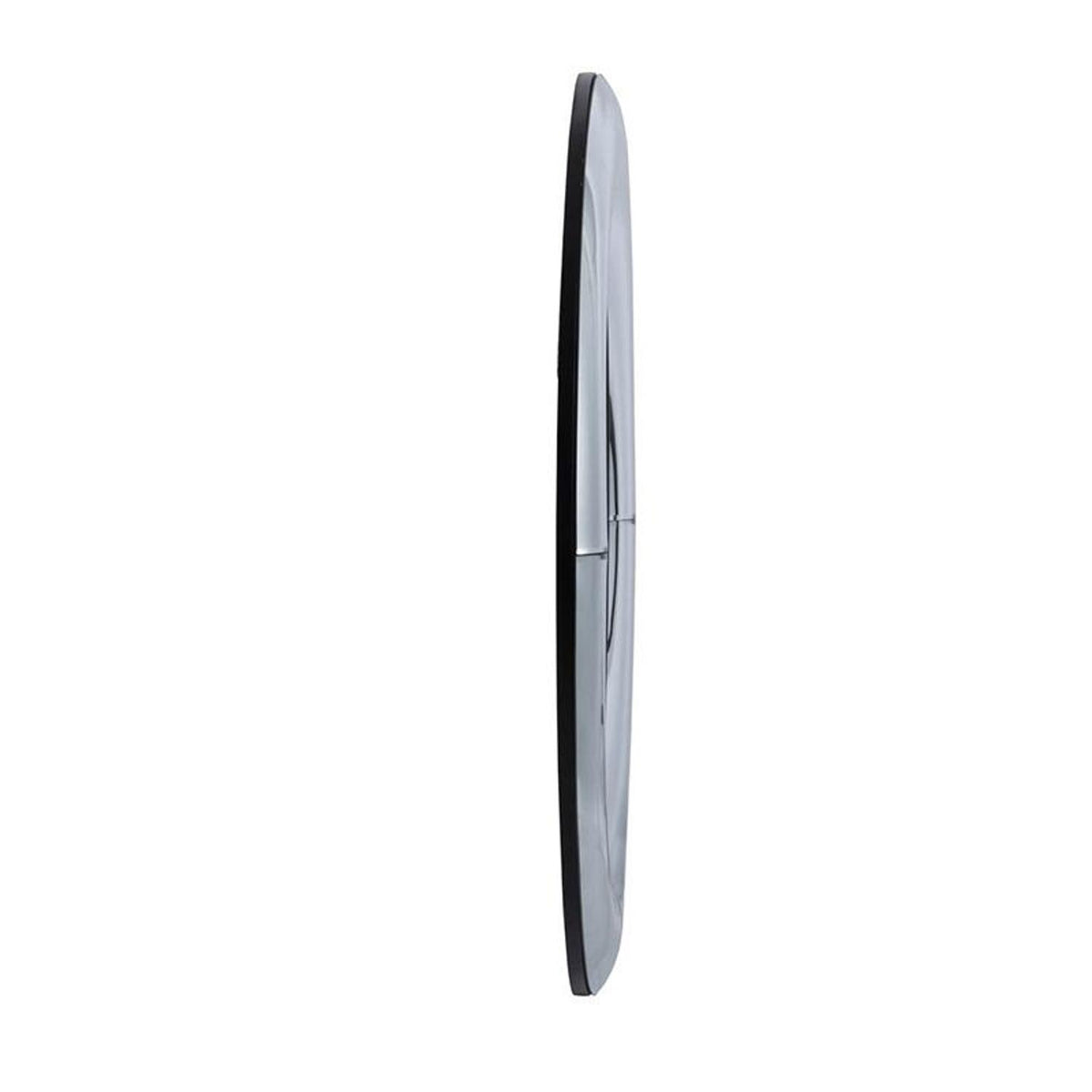 32" Silver Round Curved Frame Accent Mirror