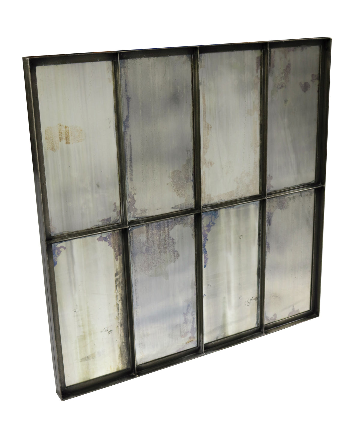 40" Black Square Metal Framed Accent Mirror