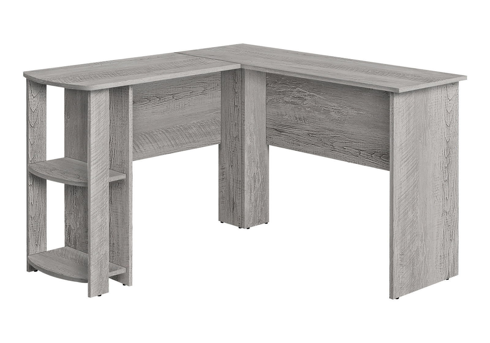 47" Gray Wood Corner Computer Desk