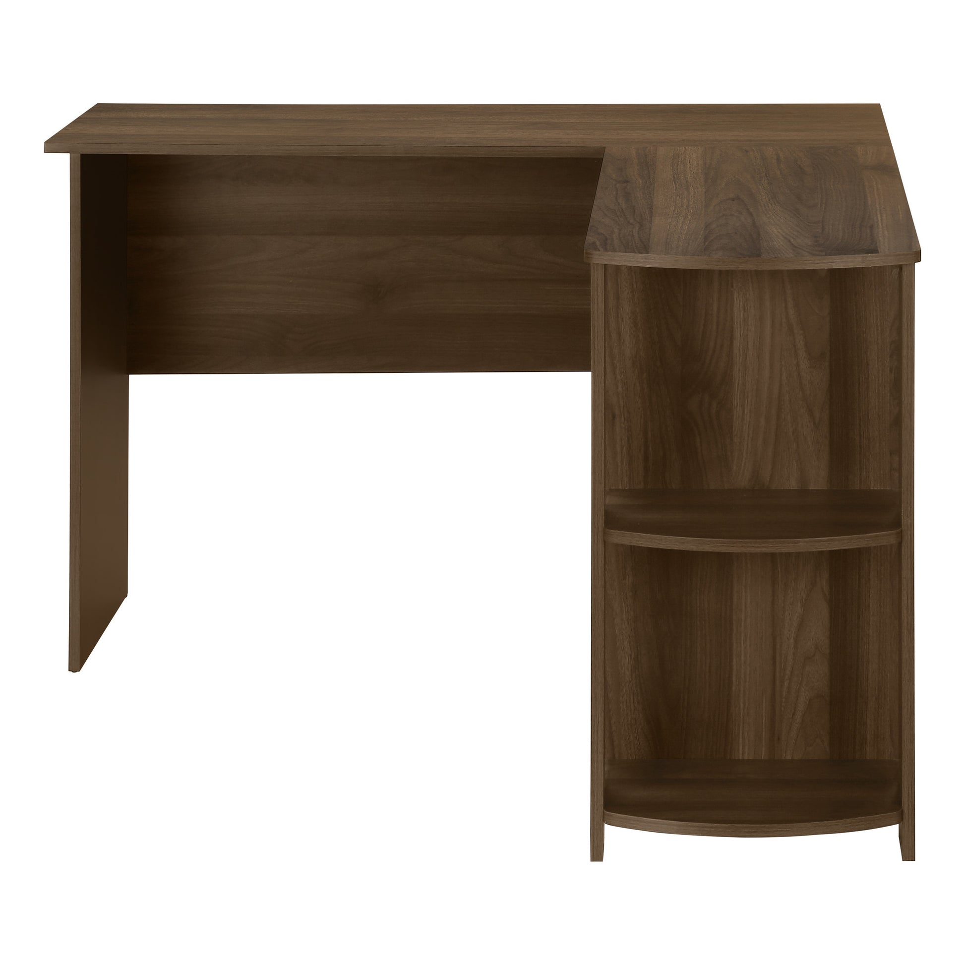 47" Brown Wood Corner Computer Desk