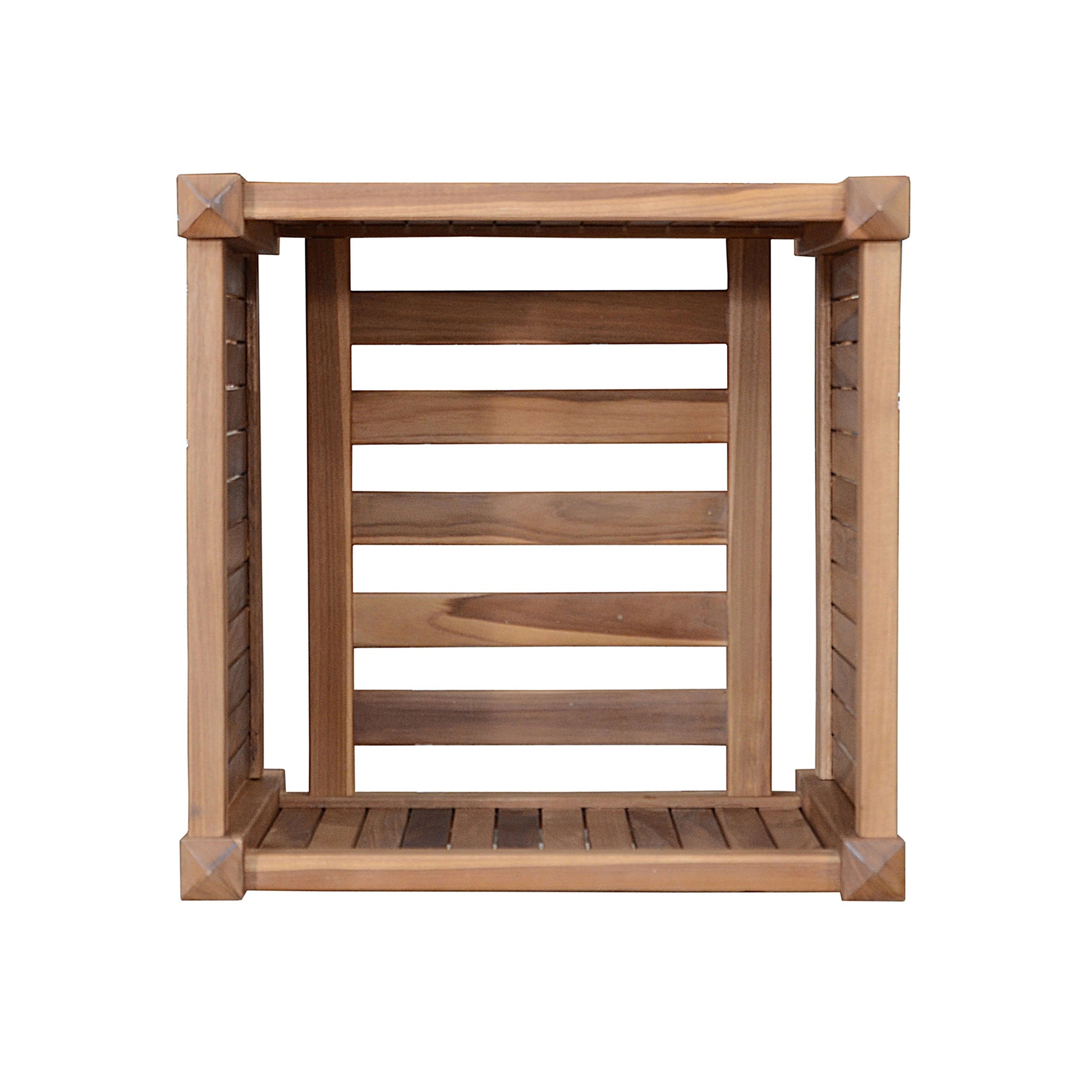 22" Natural Solid Wood Indoor Outdoor Square Planter Box