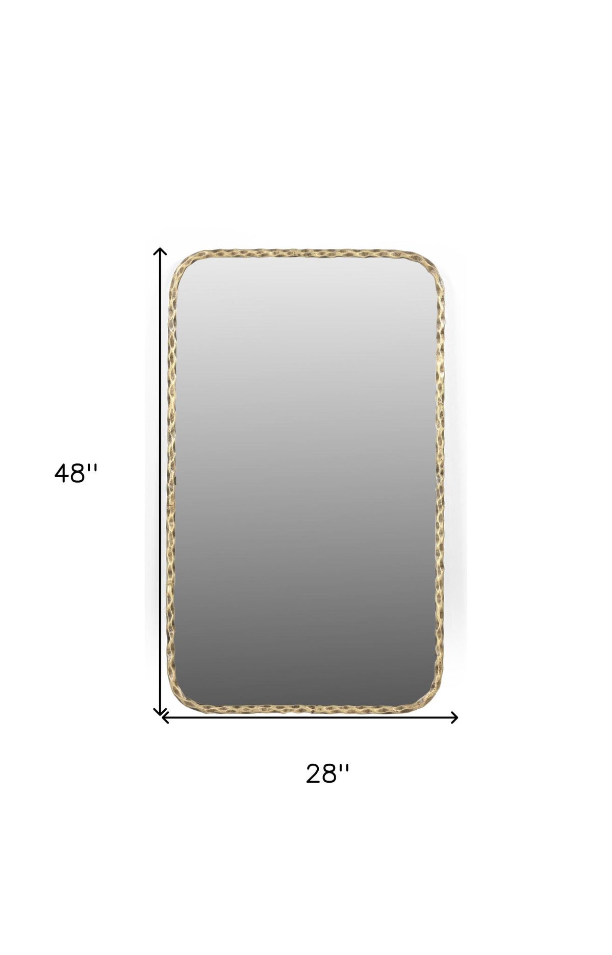 48" Brass Iron Framed Accent Mirror