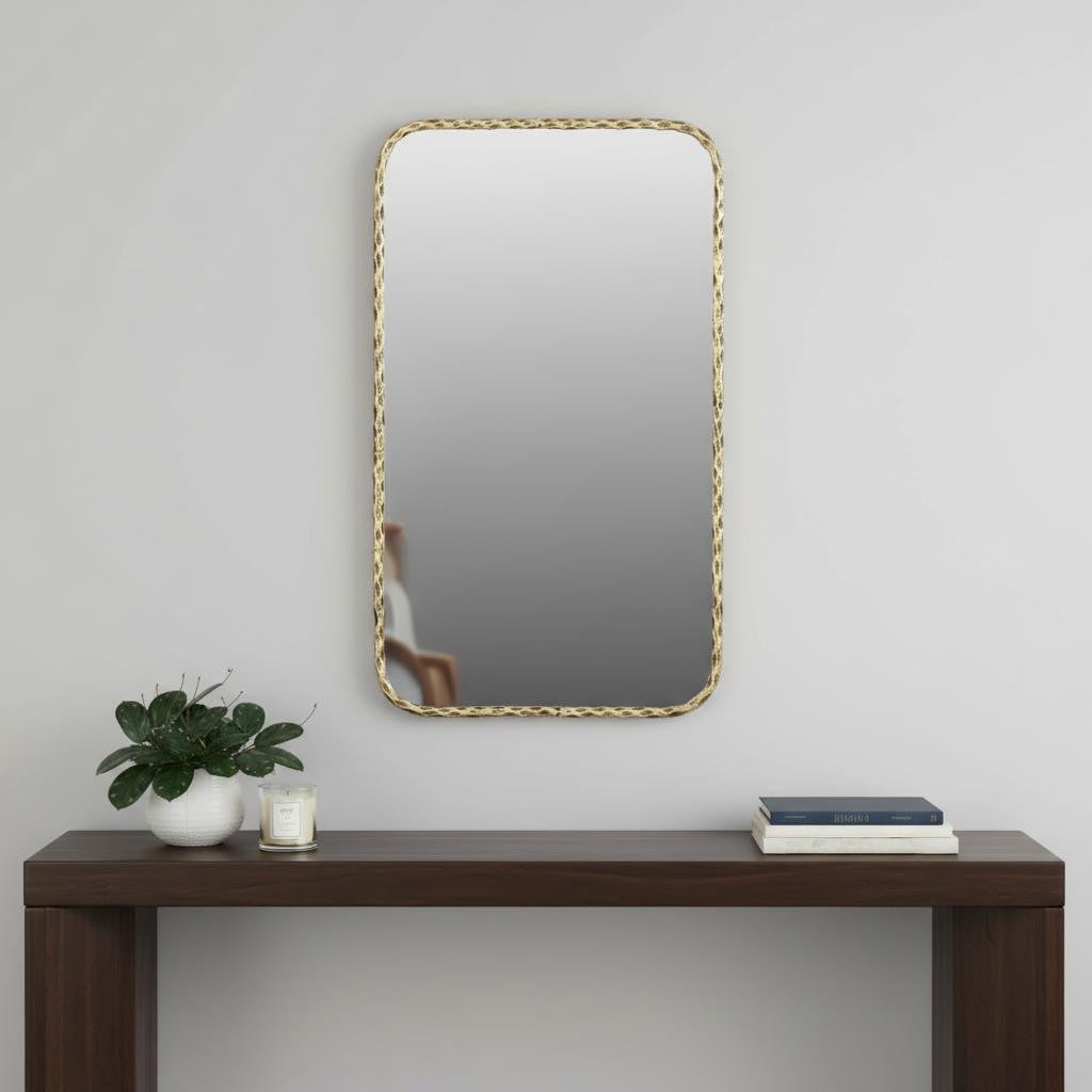 48" Brass Iron Framed Accent Mirror