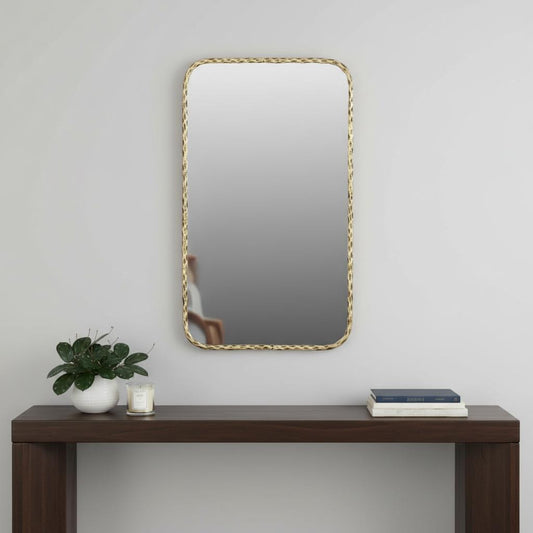 48" Brass Iron Framed Accent Mirror