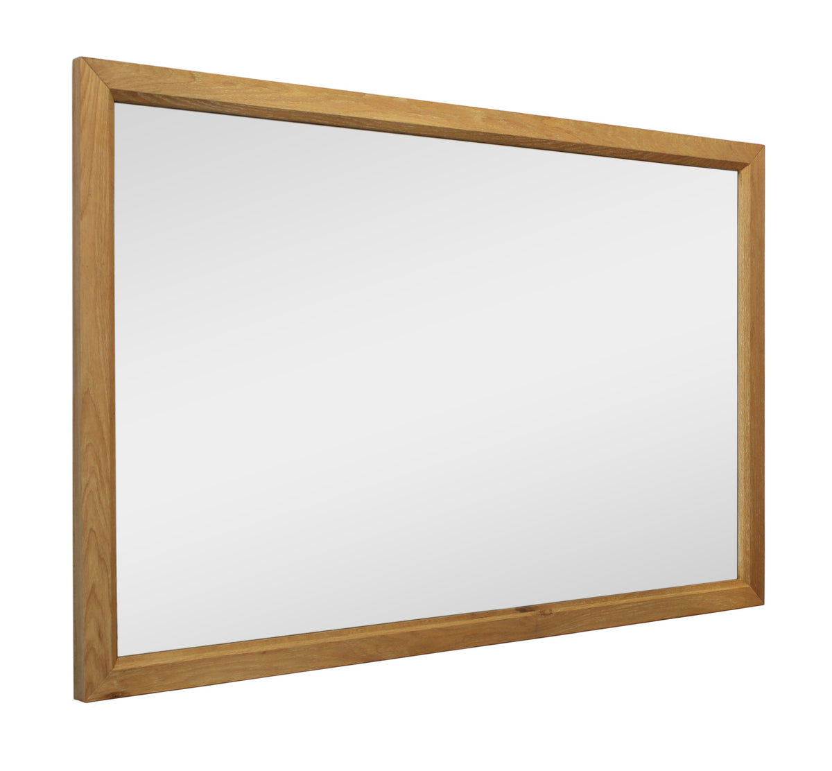 40" Natural Solid Wood Framed Mounted Accent Mirror