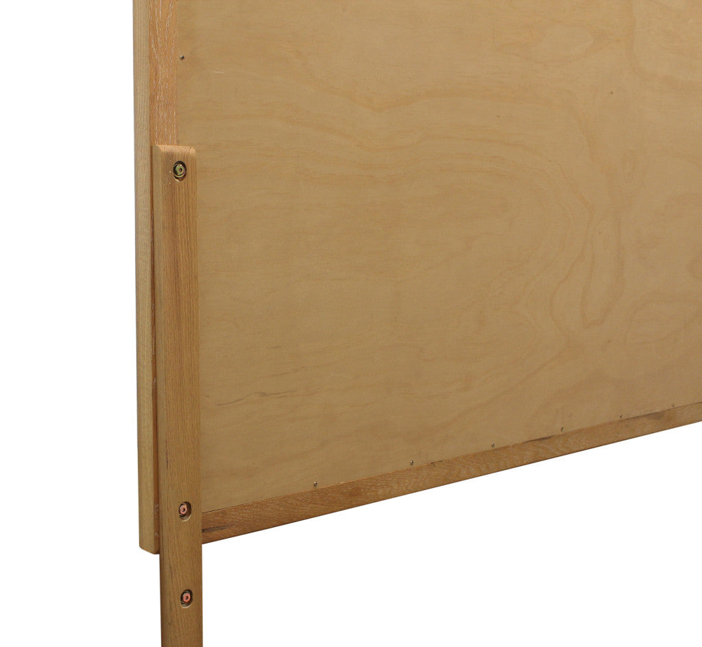 40" Natural Solid Wood Framed Mounted Accent Mirror