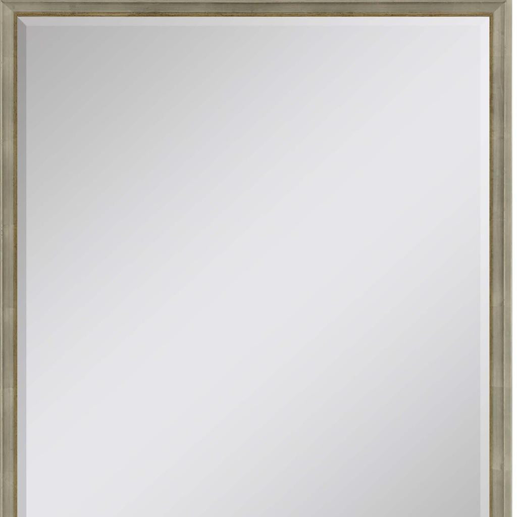 42" Silver Wood Accent Mirror