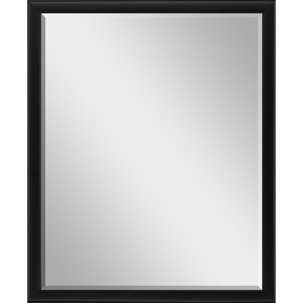 42" Black Solid Wood Framed Accent Mirror